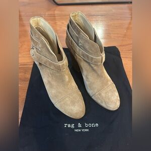 Rag & Bone Harlow Suede Ankle Booties